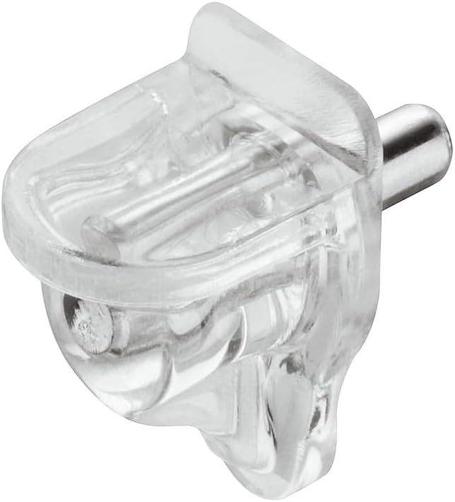 JAM2DAY 12 x Shelf Support Studs Pegs for 3mm Hole - Strong 60kg Load Capacity (3mm Clear with Steel Peg)