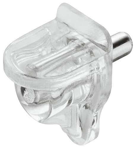 JAM2DAY 12 x Shelf Support Studs Pegs for 3mm Hole - Strong 60kg Load Capacity (3mm Clear with Steel Peg)