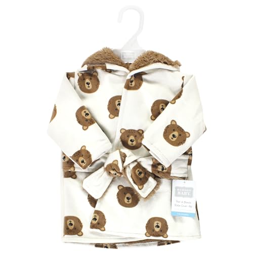 Image of Hudson Baby Unisex BabyMink with Faux Fur Lining Pool and Beach Robe Cover-ups