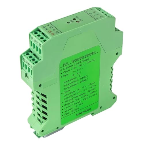 Transmisor de temperatura de termopar tipo K DC24V convertidor de señal industrial 0-1300 ℃ 6
