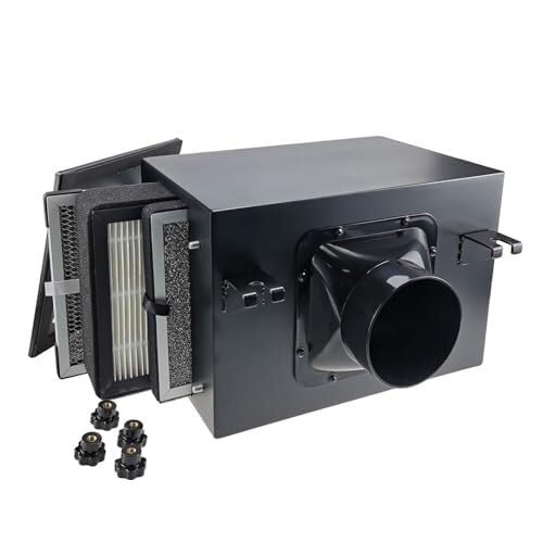 Caja de filtro de carbono HEPA de 3 capas con conductos de ventilador en línea para entrada de aire fresco, sistema de purificación de ventilación de alta eficiencia