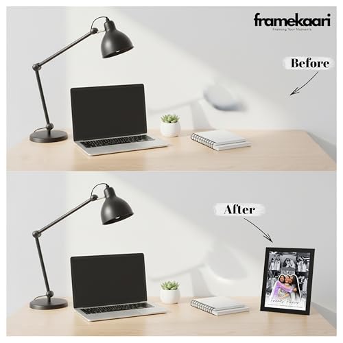 Image of Framekaari Friends Customized Photo Frame | Personalized Birthday Gift | Custom Photo Collage & Text | Tabletop & Wall Mount | Room & Home Decor | 16x21 cm (Design-01)