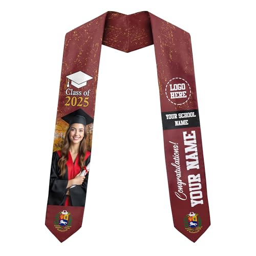 MonkeyVan Custom Venezuelan Flag Graduation Stole 2025 Venezuela Graduation Sash Venezuelan Flag Graduation Sash Class Of 2025 Vnzl 13