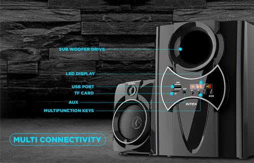 Image of Intex 2650 PRO FMUB 4.1 Multimedia Speaker with Bluetooth /AUX /USB /FM