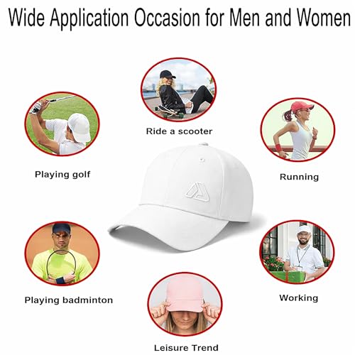 Image of Aprodo Adjustable Cap for Men & Women | Lightweight Breathable Unisex Hat for Sun Protection | for Workout, Travel, Outdoor Activities & Sports