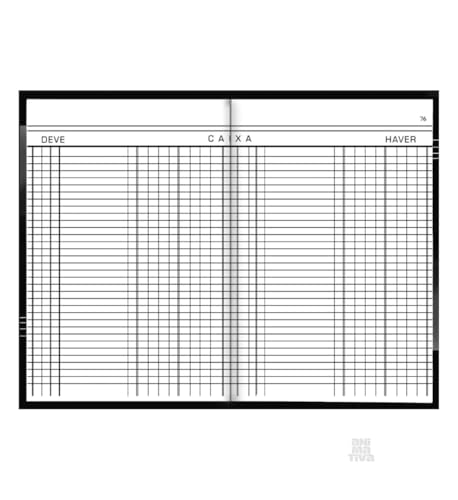 Animativa, Livro Caixa 50 fls Pequeno 1/4 154mmx216mm Animativa