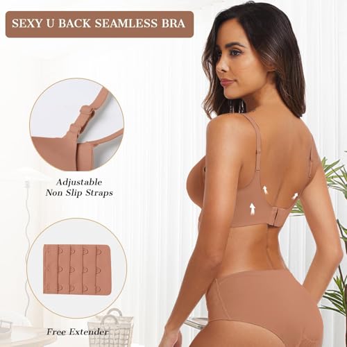 Image of OEAK Womens Wireless Jelly Bras Comfortable Push Up Bra No Underwire Gel Bra Full Support Lift Everyday Seamless Tshirt Bras