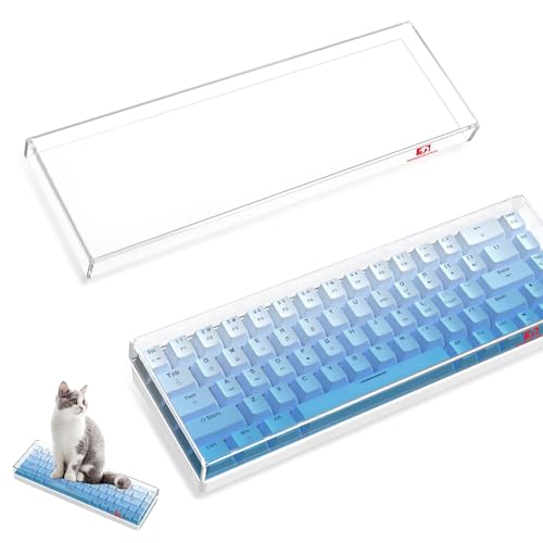 MAMBASNAKE Cubierta de Teclado acrílica Premium de 87 Teclas, Cubierta Antipolvo, Impermeable, antigolpes, Transparente, para Teclado mecánico para Juegos TKL PC, 12.2 * 4 * .9 Pulgadas, Compatible c