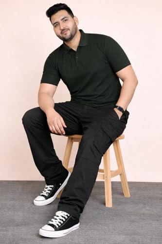 Image of INKKR Men Plus Size Cargo Pants || Plus Cargo Pants Cotton || 2XL-6XL