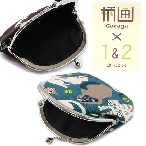 Garaga × un deux] がま口財布 GU-18 帆布がまぐち 3.3寸丸 3-兎