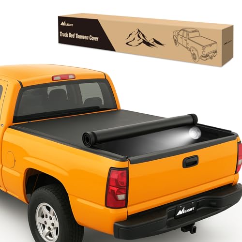 Image of Nilight Soft Roll-Up Tonneau Cover Compatible with Chevy Silverado /GMC Sierra 1500 2500 3500 & HD Models 1999-2006-6.5ft Truck Bed Cover