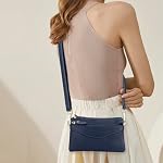 DOB SECHS Crossbody Bag Purses for Women Genuine Leather Shoulder Bag Small Cross Body Black Travel Cell Phone Purse Wallet