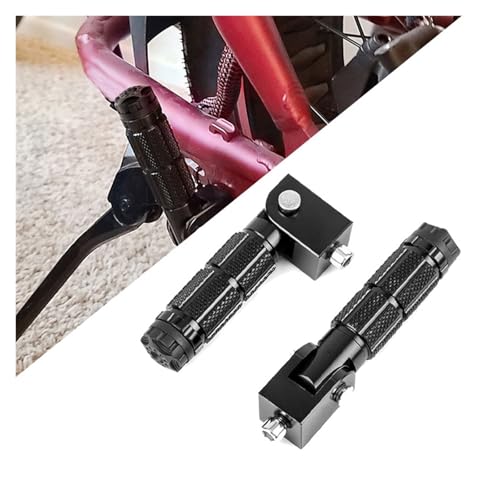 Pédales avant moto pliables M8 universelles : lot de 1 paire pour passager arrière
