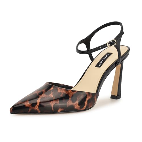 Nine West Zapatos de tacón Dres para mujer, Leopardo/Negro Multi 200, 38.5 EU Nine West Zapatos de tacón Dres para mujer, Leopardo/Negro Multi 200, 38.5 EU