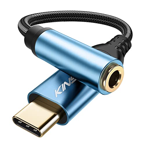 Image of Kinsound USB Type C to 3.5 mm Audio Jack Connector with DAC Headphone Converter Adapter Compatible with iPhone 15, Galaxy S23 /S22 /S21 /S20,OnePlus12 /11 /10 /9 /8,Pixel 7 /6 /5 /4 / & Other Type C Phones