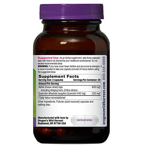 Oregon's Wild Harvest Nettle Quercetin Capsules, Non-Gmo Organic Herbal Supplements, 60 Count #TOP2