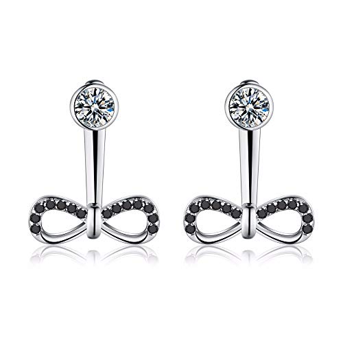 Boucles d'oreilles argent 925 spinelle noir cadeau d'anniversaire