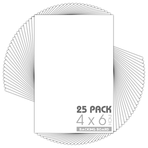 Mat Board Center Pack of 25 - 4x6 White Boards