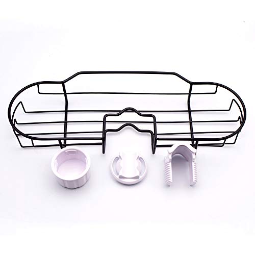 Sink Organizer - Faucet Sponge Holder Dish Cloth Hanger Bathroom Faucet Rack,Faucet Storage Rack Hanging Shower Caddy, Bathroom Storage Basket (Faucet Sponge Holder Black)