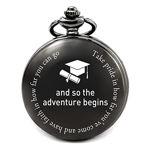 Image of levonta Gifts for Men Unique Pocket Watch with Chain Engraved