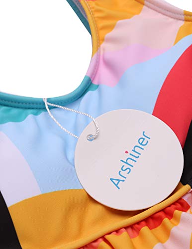 Image of Arshiner Girls Bikini Beach Swimwear 2 Piece Swimsuits Floral Printing Bathing Suits