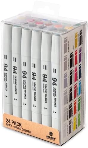 Montana Colors Mtn 94 Graphic Marker 24 Sólidos + Gris