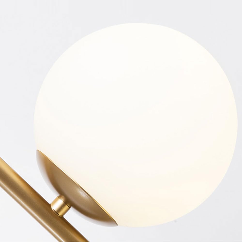 Lampadario moderno a 6 luci E27 Lampadario moderno a sfera in vetro del Nord Europa per soggiorno Sala da pranzo Decorazione artistica Ristorante Lampada a sospensione nera