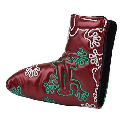 Magnetic Closure Putter Headcover, Putter Headcover, With Strong Magnetic Closure, for Home Golf(Red wine) Cover