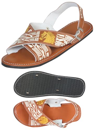 Artisanal Handmade Huarache -% leather and% Synthetic - Caballos - Natural