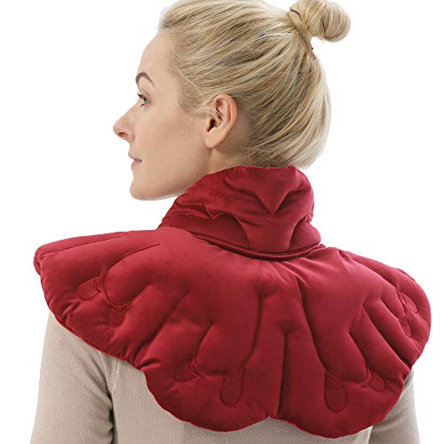 Aroma Season Microwave Heating Pad for Neck and Shoulders for Women, Butterfly Moist Heat Aromatherapy Wrap Hot and Cold Compress for Relief of Pain, Sore Muscles, Stress, Tension and Headaches