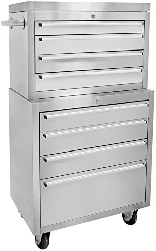 MCM3 30''W Stainless Steel Tool Chest,8 drawers,Anti-fingerprint
