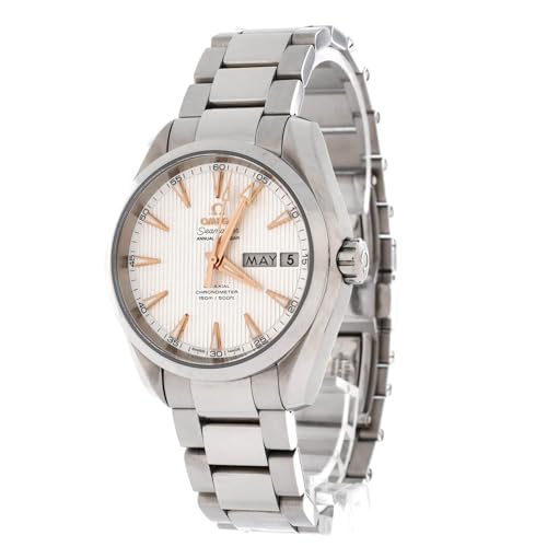Pre-Loved Seamaster Aqua Terra 150M Day-Date Co-Axial Chronometer Automatic Watch Stainless Steel 383