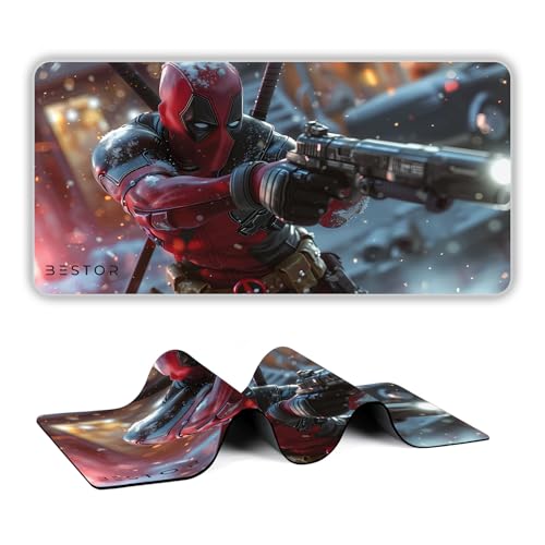 Image of BESTOR Gaming Mousepad with Precise Cut Edges Waterproof Surface & Non-Slip Rubber Base Gaming Mouse Mat for Laptop (60cm x 28cm)