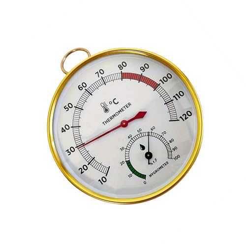 Precisions Sauna Room Thermometers Hygrometer with Easy to Read Scale Temperature for Comfort in Showers Centers
