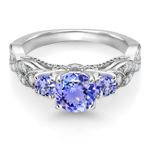 Gem Stone King Blue Tanzanite Engagement Ring