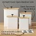 Kitchen Canisters for Countertop Set of 4 with Customizable Chalkboard Labels & Marker Pen - Big Iron Kitchen Canisters with Airtight Lids - Canisters Sets for the Kitchen - White Kitchen Canister Set