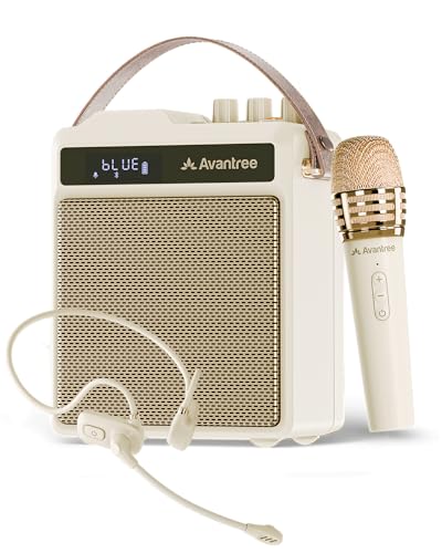 Avantree VoxAmp Duo - Amplificateur de Voix sans Fil Portable, Double Micro Et Haut-Parleur pour Cours, Petits Événements & Fêtes, 30W Voix Claire & Son...