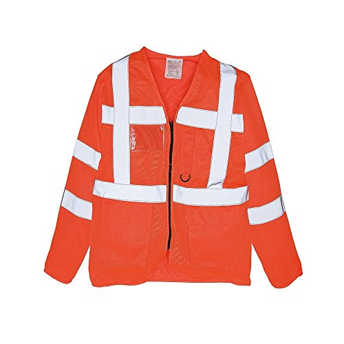 Yoko Hi-Vis Executive Long Sleeve Waistcoat (Hvj800) Size 3XL Color Orange