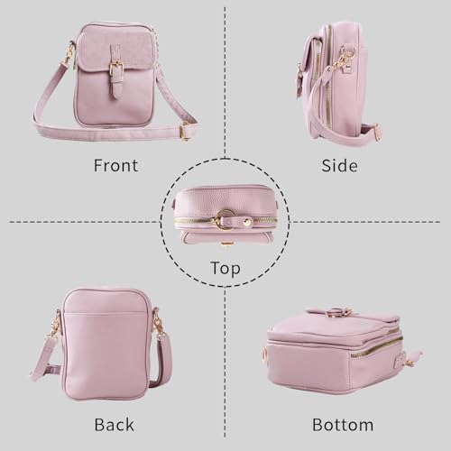 Image of Leather Crossbody Bag for Women,Anti-Theft Messenger Bag with Large Capacity,Built-in Purse Card Slots Shoulder Sling Bag