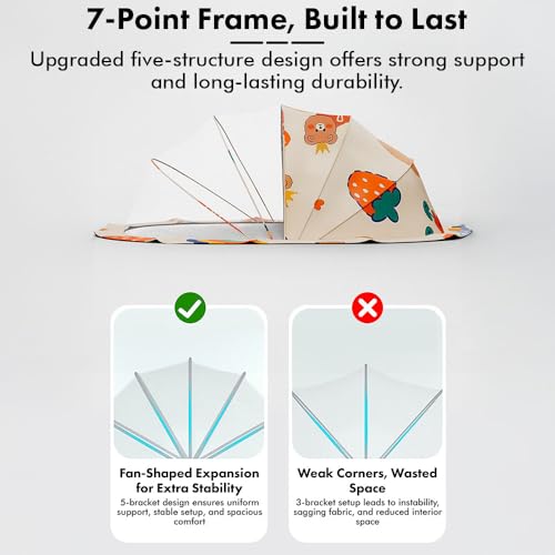 Image of StarAndDaisy Baby Mosquito net for Baby 0-12 Months for Infants, Toddlers Safe Baby, Breathable mesh-Mosquito Net for Baby's Peaceful Sleep, Baby Sleeping pod - Rainbow Print