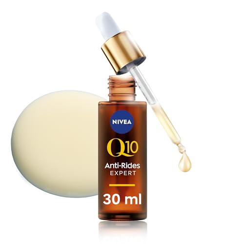 NIVEA Sérum Double Action Q10 anti-rides (1 x 30 ml), Sérum visage anti-âge raffermissant, Soin hydratant visage anti-glycation, soin Q10 Pur & Glycostop pour tous les types de peaux