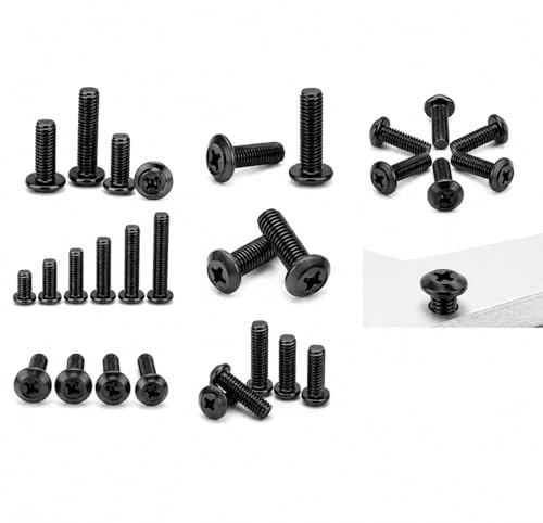 Image of By inchVP INDUSTRIES inch (Pcs-25) M5x20 mm JCB Philips Flat Head Furniture Bolt Black Zinc Finish | Furniture Connector Bolt for Crib, Bunk Bed, Cot & Furniture Assembly