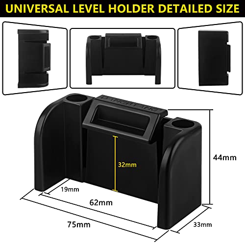 Universal Level Holder, Locking Level Mounts, Fits All Brands Stabila Levels Tool, Level Fixing Tool, Suitable For Fixed Storage And Display On The Wall. Compatible With Stealth Mounts. 6 Pack Black. #TOP2