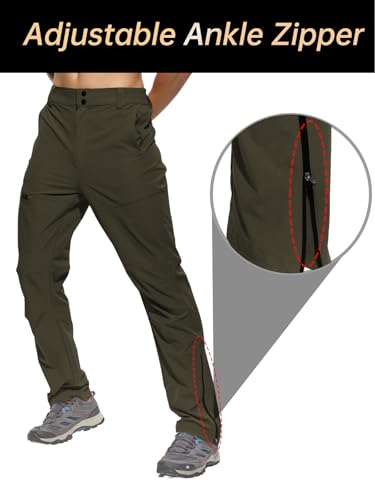 Mens Cargo Hiking Fishing Hunting Outdoor Construction Work Pants Stretch Lightweight Waterproof Pants2