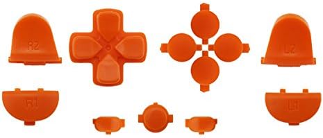 WPS New Version JDM-030 Matte buttons Collection Parts for PS4 Playstation 4 Dualshock 4 ( GEN 2nd Controllers ONLY) (Orange)