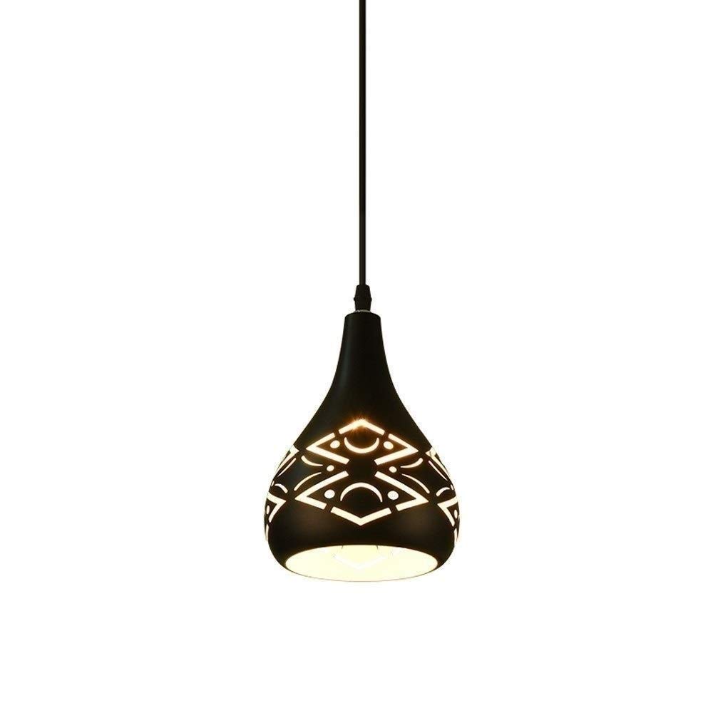 Suspension cuisine rétro en fer blanc pour ampoule E27 style scandinave