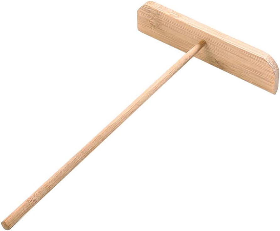 Luxshiny Esparcidor de panqueques para el hogar, esparcidor de madera en forma de T, crepé, raspador de panqueques, herramientas para tartas,