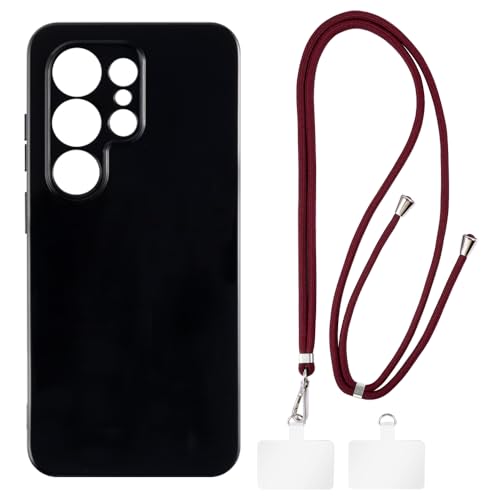 Doogee Note 56X Lite 4G�ƌ݊���������P�[�X���������[�h - �u���b�N+���b�h | 6.56" �ی�J�o�[�������o�b�N���t�����O���\�ȃl�b�N�X�g���b�v�A�p�b�`2���t���Z�b�g