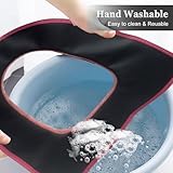 2PCS Toilet Seat Cover Cushion Pads, Bathroom Soft Thicker Warmer Toilet Cover with Handle and Zipper, Padded Toilet Seat Cushion Cozy Breathable Reusable Washable (Red and Grey) - Image 7