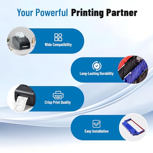 IUX SP700 Printer Ribbon Compatible with Star SP700 Printer Ribbons for Star RC700, SP712, SP712R, SP742, SP740, SP747 (Black and Red, 12-Pack) - Thumbnail 4